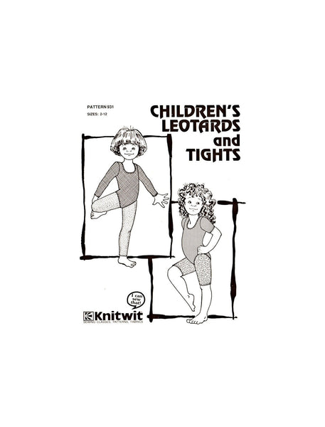 Knitwit 931 Children's Leotards and Tights, Uncut, Factory Folded Sewing Pattern Multi Size 2-12