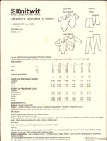 Knitwit 931 Children's Leotards and Tights, Uncut, Factory Folded Sewing Pattern Multi Size 2-12