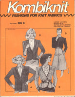 Kombi Knit 306 Ladies' Jackets with Style Variations, Uncut, Factory Folded, Master Sewing Pattern Multi Plus Size 8-22