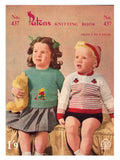Patons 437 - Ten 50s Knitting Patterns for 2-5 Year Olds Instant Download PDF 20 pages