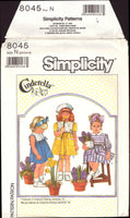 Simplicity 8045 Cinderella Toddler's Back Buttoned Dress with Sleeve Variations, Uncut, Factory Folded, Sewing Pattern Size 2-3-4