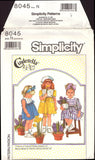Simplicity 8045 Cinderella Toddler's Back Buttoned Dress with Sleeve Variations, Uncut, Factory Folded, Sewing Pattern Size 2-3-4