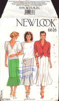 New Look 6616 Set of Skirts with Pleat or Flare Variations, Uncut, Factory Folded, Sewing Pattern Multi Size 8-18