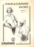 Knitwit 703 Ladies' Long or Short Sleeved, Town and Country Jacket, Uncut, Factory Folded Sewing Pattern Multi Plus Size 6-22