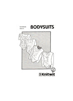 Knitwit 302 Long or Short Sleeve Bodysuit with Four Neckline Variations, Uncut, Factory Folded Sewing Pattern Multi Plus Size 6-22