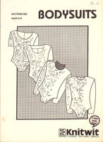 Knitwit 302 Long or Short Sleeve Bodysuit with Four Neckline Variations, Uncut, Factory Folded Sewing Pattern Multi Plus Size 6-22