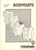Knitwit 302 Long or Short Sleeve Bodysuit with Four Neckline Variations, Uncut, Factory Folded Sewing Pattern Multi Plus Size 6-22