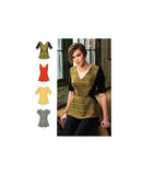 Simplicity 8168 Peplum Top with Neckline and Sleeve Variations, Uncut, Factory Folded, Sewing Pattern Multi Size 6-14