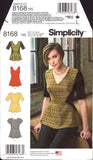 Simplicity 8168 Peplum Top with Neckline and Sleeve Variations, Uncut, Factory Folded, Sewing Pattern Multi Size 6-14