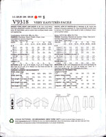 Vogue 9318 Off the Shoulder, Flounced Top, Wrap Skirt and Tapered Pants, Uncut, Factory Folded, Sewing Pattern Multi Plus Size 16-26