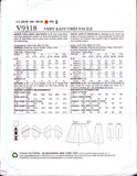 Vogue 9318 Off the Shoulder, Flounced Top, Wrap Skirt and Tapered Pants, Uncut, Factory Folded, Sewing Pattern Multi Plus Size 16-26