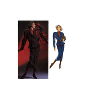 Burda 5876 Peplum Jacket, Turtle Neck Pullover and Pencil Skirt, Uncut, Factory Folded, Sewing Pattern Multi Size 10-18