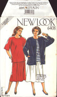 New Look 6408 Jacket, Top, Skirt, Sewing Pattern, Uncut Factory Folded Size 18-26