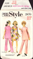 Style 2870 Sewing Pattern Maternity Dress or Tunic, Pants, Size 16, PARTIALLY CUT, COMPLETE