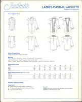 Justknits 9679 Casual Jackets with Sleeve, Collar or Neckline Variations, Uncut, Factory Folded, Master Sewing Pattern Multi Plus Size 8-22
