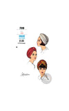 60s Tucked and Draped Turban Hat by Halston, Head Size 21.5 (54.6 cm), Vogue 7519, Vintage Sewing Pattern Reproduction