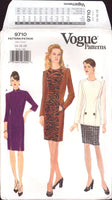 Vogue 9710 Fitted, Lined Princess Seam Dress or Tunic and Skirt, Uncut, Factory Folded, Sewing Pattern Size 14-18