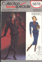 Burda 5876 Peplum Jacket, Turtle Neck Pullover and Pencil Skirt, Uncut, Factory Folded, Sewing Pattern Multi Size 10-18