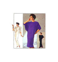 Style 4494 Bruce Oldfield Dress with Draped Batwing Sleeves, Cut, Complete, Sewing Pattern Size 14