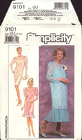 Simplicity 9101 Mother of the Bride Flounced Two-Piece Dress in Two Lengths and Dress, Uncut, Factory Folded, Sewing Pattern Plus Size 16-22