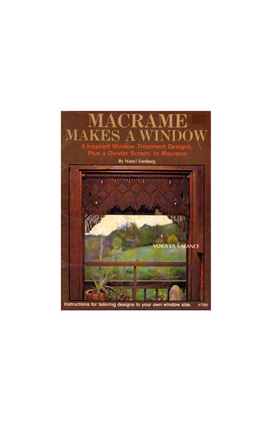 Macrame Makes a Window - 9 Window Treatment and Divider Screen Designs Instant Download PDF 24 pages