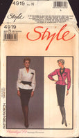 Style 4919 Sewing Pattern, Front-Wrap Top and Skirt, Size 10-12-14, CUT, COMPLETE