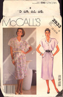 McCall's 2933 Dress and Belt, Sewing Pattern, Size 12-14-16, CUT, COMPLETE