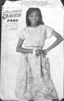 Simplicity 7337 Sewing Pattern, Top and Skirt, Size 12-14-16, Uncut, Factory Folded