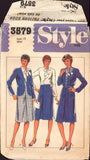 Style 3579 Lined Jacket, Skirt and Blouse, Sewing Pattern, Size 18, Cut Complete