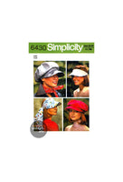 70s Newsboy Cap, Sun Visor and Visor with Scarf, One Size, Simplicity 6430, Vintage Sewing Pattern Reproduction