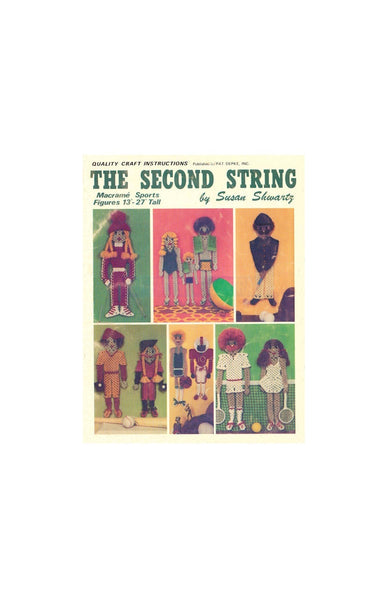 Vintage 70s The Second String - Macrame Sports Figures Instant Download PDF 40 pages
