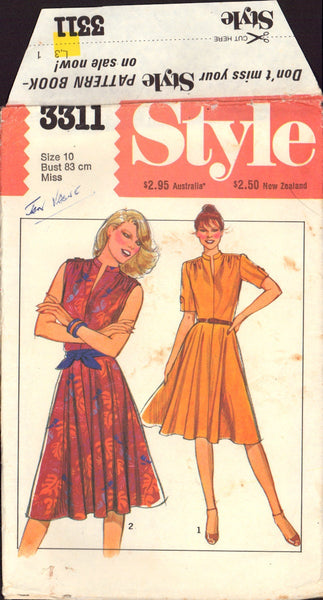 Style 3311 Sewing Pattern Dress Size 10, CUT, COMPLETE