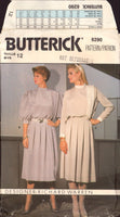 Butterick 6290 Sewing Pattern, Top Skirt Size 12, Cut, Complete