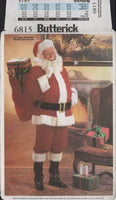 Butterick 6815 Sewing Pattern, Santa's Jacket, Pants, Hat, Belt, Boots and Bag, Size S-M, CUT, COMPLETE