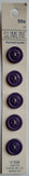 Vintage Slimline approx. 16 mm (5/8 inch) Carded Purple 4-Hole Buttons Five Pieces