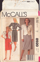 McCall's 8920 Sewing Pattern, Jacket, Dress and Tie, Size 12, Uncut, Factory Folded