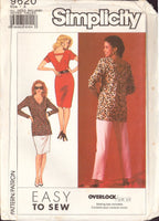Simplicity 9620, Sewing Pattern, Pants, Skirt and Dress or Tunic, Size 6-24, Uncut, Factory Folded