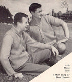 Patons 680 - 60s Knitting Patterns for Men's Sweaters/Jumpers and Cardigans Instant Download PDF 24 pages