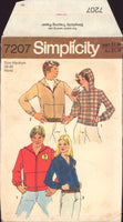 Simplicity 7207 Unisex Hooded Sweatshirt with Front Zipper and Pockets, Uncut, Factory Folded Sewing Pattern Size 38-40 or cut 34