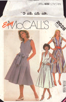 McCall's 2028 Dress with Bodice Variations and Full Flared Bias Skirt, Uncut, Factory Folded Sewing Pattern Size 12 Bust 34