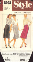 Style 2922 Set of Skirts with Gore and Pleat Variations, Uncut, Factory Folded Sewing Pattern Size 12 Waist 26.6