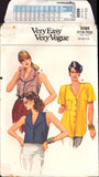 Vogue 9586 Sleeveless or Short Sleeve Top in Three Lengths, Partially Cut, Complete Sewing Pattern Size 6-10