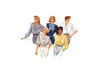 Butterick 5780 Blouse with Jewel Neck or Notched Collar and Two Sleeve Lengths, Uncut, Factory Folded Sewing Pattern Size 8-12