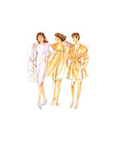 New Look 6617 Loose Fitting Swing Coat with Self Tie Belt and Front Pockets and Dress, Uncut, Factory Folded Sewing Pattern Multi Size 8-18