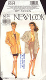 New Look 6654 Single Breasted Jacket and Skirt in Two Lengths, Uncut, Factory Folded Sewing Pattern Multi Size 8-18