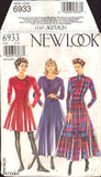 New Look 6933 Double Breasted, Fitted and Flared Dress in Two Lengths, Uncut, Factory Folded Sewing Pattern Multi Size 8-18