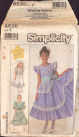 Simplicity 8520 Sewing Pattern Girls' Dresses Size 8, Uncut, Factory Folded