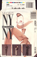 McCall's 4567 NYNY Collection Fitted Dress with Left Front Wrap Closure, Skirt and Scarf, Uncut, Factory Folded, Sewing Pattern Size 12