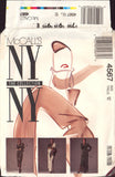 McCall's 4567 NYNY Collection Fitted Dress with Left Front Wrap Closure, Skirt and Scarf, Uncut, Factory Folded, Sewing Pattern Size 12