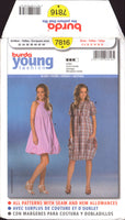 Burda 7816 Halter or Round Neck Bubble Skirt Dress, Uncut, Factory Folded, Sewing Pattern Multi Size 6-18